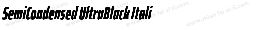 SemiCondensed UltraBlack Italic字体转换